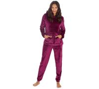 INSIGNIA Womens Pyjamas Sets Hooded Fleece (UK, Alpha, L, Regular, Regular, Burgandy)