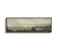 InSimSea - Extra Large Framed Vintage Wall Art, Rural Farmhouse Style Living Room Decor, Wild Countryside Landscape Paintings Under the Sky, Canvas Prints, Long Picture Frame