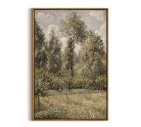 InSimSea Framed Canvas Prints Art Vintage Decor, Bushes Poplars Nature Landscape Paintings, Large Prints, Farmhouse Decor, Classical Wall Decorations for Bedroom Living Room Bathroom, 20"x30"
