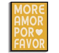 InSimSea Framed Canvas Wall Art, Teamwork Love Quotes, More Amor Por Favor, Office Classroom Decor, Girls Dorm Room Decor, Team Gifts, Valentines Day Gifts, 12x16inch