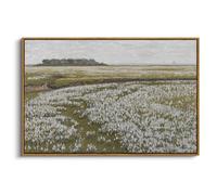 InSimSea Framed Canvas Wall Art Vintage Decor, Classical Grassland Paintings Large Wall Art, Meadow Full of Flowers Wall Hanging Decor for Living Room Farmhouse Bathroom, 24"x36"