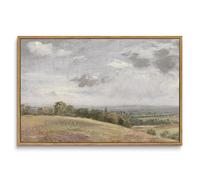 InSimSea Framed Canvas Wall Art Vintage Decor, Large Farmhouse Nature Scenery Clouds Valley Grassland Pictures Prints, Classical Retro Paintings Home Decor for Living Room Bedroom Office, 16"x24"