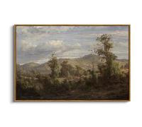 InSimSea Framed Canvas Wall Art Vintage Decor, Nature Landscape Paintings Artwork, Large Prints Farmhouse Decor, Retro Wall Decoration for Bedroom Living Room Bathroom, 24"x36"