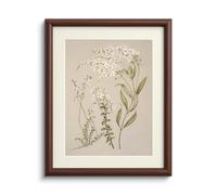 InSimSea Framed Canvas Wall Art with Mat, Vintage Farmhouse Botanical Wall Art for Living Room Kitchen, Rustic Bathroom Decor Aesthetic, Home Decor Print Artwork, 11x14 Inch(Walnut)