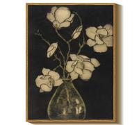 InSimSea Framed Wall Art for Living Room Vintage Floral Wall Art Minimalist Black and White Flower Vase Artwork Farmhouse Decor Prints Aesthetic Home Décor for Bathroom, Bedroom, Office 12x16In