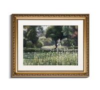 InSimSea Gold Picture Framed Wall Art, Living Room Bedroom Vintage Wildflower Field Gallery Canvas Print Wall Decor, Home Farmhouse Decor, Antique Paintings with Frames 13x16inch