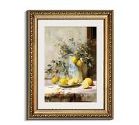 InSimSea Retro Gold Framed Wall Art, Lemon Still Life Canvas Prints Art, Small Kitchen Shelf Decor,11x14inch, Vintage Rustic Farmhouse Pictures Decor for Dining Room Bedroom