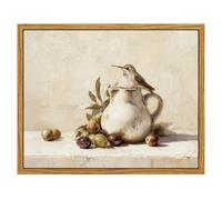 InSimSea Vintage Framed Wall Art Olives and bird Canvas Prints, Vintage Home Decor, Print Framed Painting Picture,For Living Room, Study, And Dining Room Wall Decor 10L x 8W
