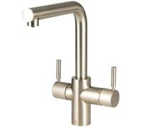 INSINKERATOR 3-in-1 L Shape Steaming Hot Water Tap - Brushed Steel, Brushed Steel