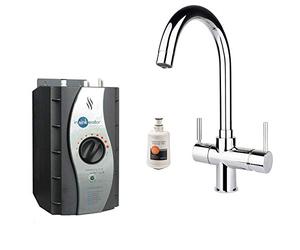 Insinkerator 3N1 J Shape Instant Hot Boiling & Mains Water Tap, Tank & Filter