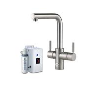 InSinkErator 4N1 L Shape Tap, Neo Tank & Filter Pack - Brushed Steel (45094/45356B (PK))