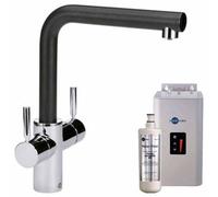 Insinkerator Anthracite 3-In-1 Boiling Water Kitchen Tap With Neo Tank, Brass, Deck-Mounted, Child Safety Lock
