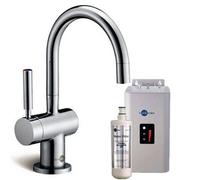 Insinkerator Boiling Hot & Cold Kettle Tap With Neo 2.5L Tank, Brass Swivel Spout, Deck-Mounted, Child Safety Lock