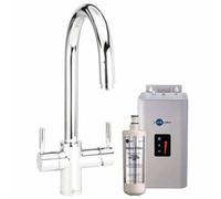 Insinkerator Brushed J-Spout 3-In-1 Boiling & Hot/cold Kitchen Tap With 2.5L Neo Tank, Child Safety Lock