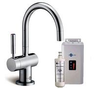 Insinkerator Brushed Steel Boiling Water Kettle Tap With Neo Tank H3300Br, 2.5L Deck-Mounted Swivel Spout