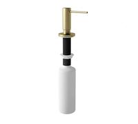 InSinkErator Built-in Kitchen Soap Dispenser - Refillable, Pump-Action Hand or Dish Washing Up Liquid Dispenser - 300 ml Tank - Brushed Gold