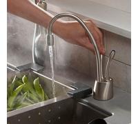 Insinkerator Hc1100Bs Brushed Steel Boiling Hot & Cold Kitchen Tap (No Tank), Deck-Mounted Swivel Spout