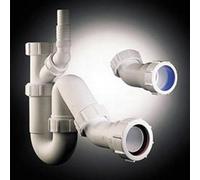 Insinkerator Universal Waste Disposal Plumbing Kit, White, Easy-Fit Multi-Angle Trap For Ise Units