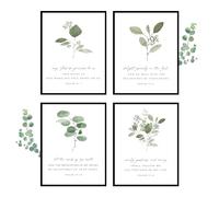 Insire Religious Wall Art - Wall Art - Christian Decorative Prints - Set of 4 (8 x 10 inches) - No Frame - Bible Verse - Religious Gifts | Pack of 2