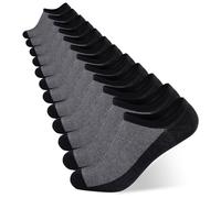 INSISMY 6 Pairs Trainer Socks for Men and Women Non-Slip Invisible No Show Socks Breathable Cotton Low Cut Ankle with Anti-Slip Silicone Stripes