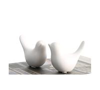 Insiswiner Small Animal Statues Home Ceramic Decor White Birds Figurine Garden Cottage Decorative