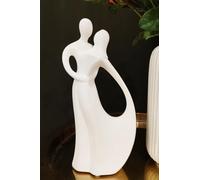 Insiswiner White Couple Statues Home Decor Ceramic Small Couple Statue Love Statues and Figurines Couple Gifts for Valentine