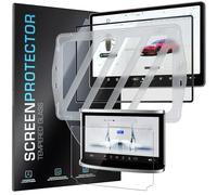 Inskin Screen Protector for Tesla Model X (2021-2024) / Model S (2021-2024) - Tempered Glass Set for Dashboard Display (17 inch) & Second Row Screen (8 inch), UHD Clear, Auto-Align Installation