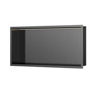 Insl8 Stainless Steel Gunmetal Black Shower Niches - 610 X 305 X 100mm (Led)