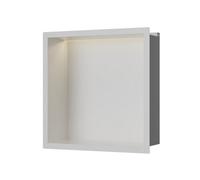 Insl8 Stainless Steel Matte White Shower Niches - 305 X 305 X 100mm (Led)