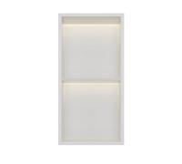 Insl8 Stainless Steel Matte White Shower Niches - 305 X 610 X 100mm (Shelved) - Led