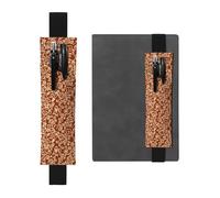 Insleather Pen Pouch Bookmark - Full-Print Dual-Sided PVC Leather Bookmarker with Elastic Band for Notebooks, Journals & Planners (8-10 in Pens, 2-3 Capacity)