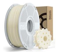 Inslogic ABS-GF10 Filament 1.75mm, ABS with Glass Fiber, Durable & Strong, Low Warping & Crack-Free, Heat-Resistant, Fine Surface for Functional 3D Printing, 1kg Detachable Spool, Natural White