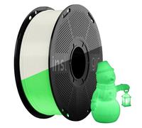 Inslogic Glow in the Dark Filament 1.75mm, 1kg (2.2lbs) Neatly Wound Luminous PLA 3D Printer Filament 1.75mm Dimensional Accuracy +/- 0.02mm, Prints Easily on Most FDM 3D Printers(White, Glows Green)