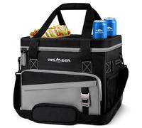 INSMEER Large Cool Bag 55 Cans 40L Foldable with Hard Top&Cup Holders