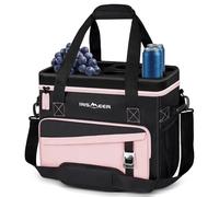 INSMEER Large Cool Bag 55 Cans 40L Foldable with Hard Top&Cup Holders