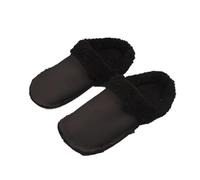 Insoles for Crocs Clogs Replacement Shoes Warm Liner Clogs Liner White Fur Insert Lining Shoe Inner for Shoes Clogs Removable (39-40/UK Size 7,Black)