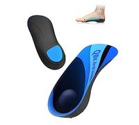 Insoles for Plantar Fasciitis, QBK Achilles Tendonitis Support, Correcting Flat Feet, Tendonitis, O-Legs, X-Legs, Heel Spurs, 3/4 Orthotic Insoles S
