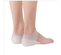 Insoles Invisible Height Increase Silicone Socks Gel Heel Pads Orthopedic Arch Support Heel Cushion Soles Insole Foot Massage Unisex Pad Memory Foam Insoles ( Color : White , Size : Increase 1.5cm )