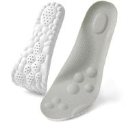 Insoles Men & Women, Footstr Insoles for Kids & Youth, 2 Pairs Steppers Massage Insoles-4D Elastic Comfort Memory Massage(Grey,XS(Youth 3.5-5Y))