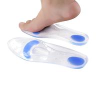 Insoles Silicone Gel Arch Support Orthotic Shoe Insert - Relieve Plantar Fasciitis Pain Release Heel Bone Spur Calluses and Corns Massage Heels and Metatarsal (XS(Women:4-6))