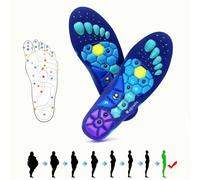 Insoles, Slimming Inserts, Relief for Painful Feet with Magnetic Acupressure Inserts, Blue, Insert for Men and Women (Blue, 44-47 x 1 Pair)