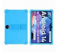 INSOLKIDON Case Compatible with TUOHAITIME MQ C5 / COLORROOM C5 11 inch tablet, Full Coverage Ultra Slim adjustable Stand Silicone Shockproof Lightweight Protective Cover Case (Sky Blue)