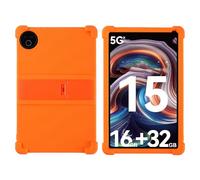 INSOLKIDON Compatible For Evermyth KB1001 10 inch Tablet Case, Full Coverage Ultra Slim adjustable Stand Silicone Shockproof Lightweight Protective Cover Case (Orange)