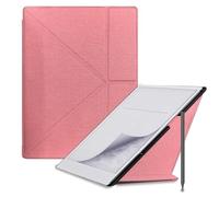 INSOLKIDON Compatible For Pocketbook Inkpad One 10.3 Inch 2026 Tablet case, Full Coverage Ultra Slim PU leather Cover Case folding Multi Angle Stand Cover Protective Tablet Auto Sleep Wake (Pink)