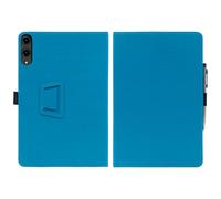 INSOLKIDON Compatible with DOOGEE Tab E3 Pro 13-INCH Tablet case, Full Coverage Ultra Slim PU leather Cover Case folding Stand Cover Protective Tablet Hand Strap Magnet (Blue)
