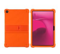 INSOLKIDON Compatible with Telekom T Tablet 2 2025 10 Inch Tablet Case, Full Coverage Ultra Slim adjustable Stand Silicone Shockproof Lightweight Protective Cover Case (Orange)