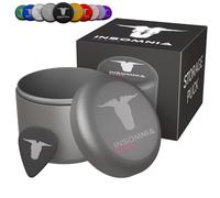 Insomnia Smoke Compact Storage Puck | Smell Odour Water Proof Air Tight | Aluminium Container Metal Stash Tin for Tobacco Travel Size Jar (Grey)