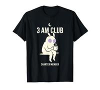 Insomniac Club Creepy Cute Monster Night Owl Coffee Addict T-Shirt
