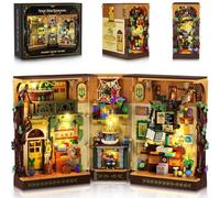 INSOON Magic Herb Book Nook Building Set with Light, DIY Booknook Building Block Kit for Home Bookshelf Decor, 930 PCS Miniature House Display Model Building Brick for Adults Teens Boys Girls Ages 12+