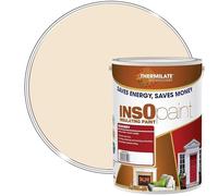 InsOpaint Insulating Masonry Paint - Thermal Protecting Exterior Wall Paint | Weatherproof & Breathable | Energy Saving Exterior Paint for Brick, Concrete, Render & Stone - Matchstick - 5L